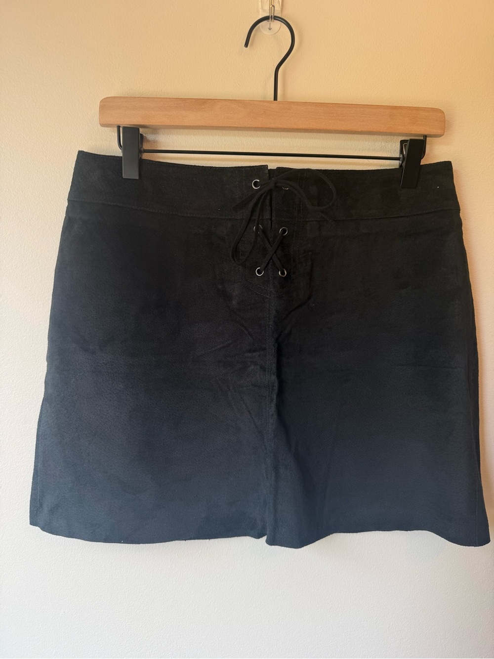 Limited Too Black Suede Mini Skirt - 7J - Black - Genuine Leather